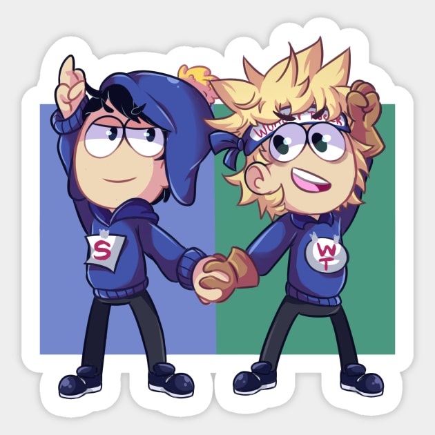 Wonder Tweek and Super craig Sticker by Midnight_rabbit